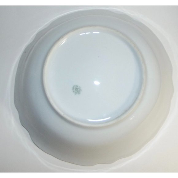 RCW Bavaria Lusterware Floral Serving Bowl pink roses yellow rim rose large 9.5" - Picture 10 of 12